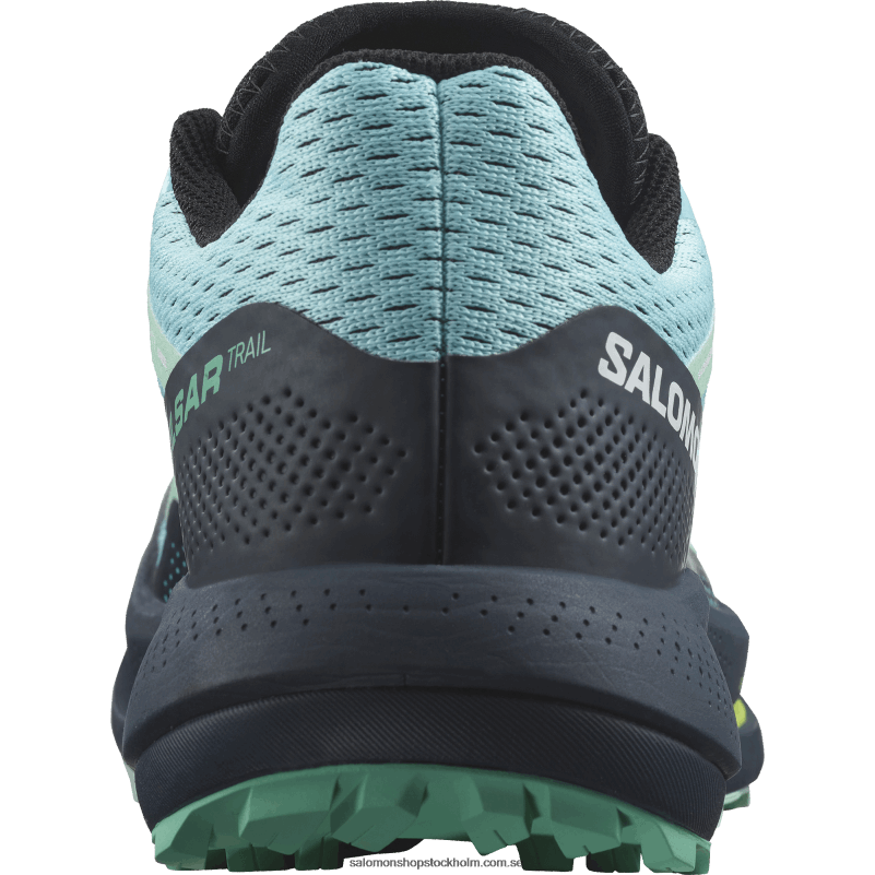 Salomon blå utstrålning/kol/yucca damlöparskor för trail - pulsar trail T82RP1513