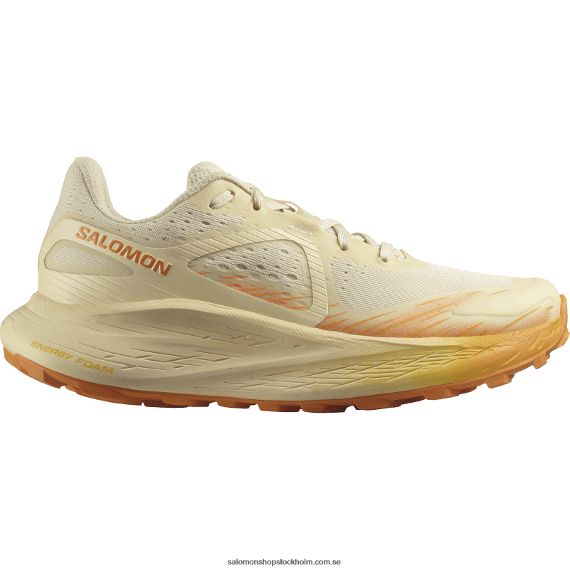 Salomon blekt sand/mör persika/apelsinpeppar trail löparskor dam - glide max tr T82RP1499