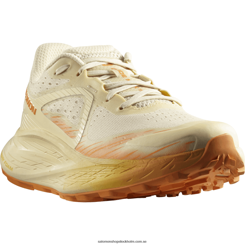 Salomon blekt sand/mör persika/apelsinpeppar trail löparskor dam - glide max tr T82RP1499