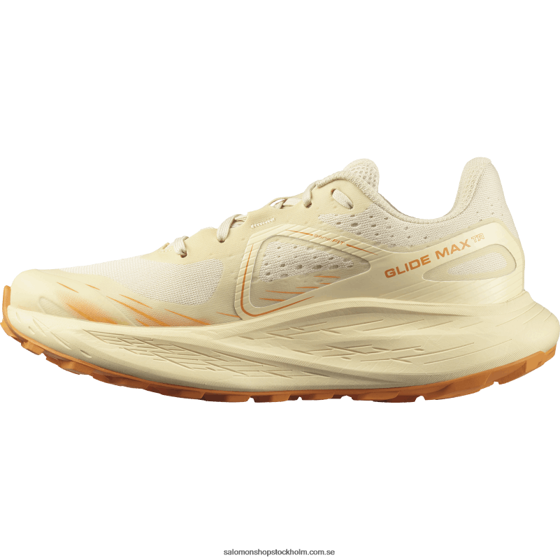 Salomon blekt sand/mör persika/apelsinpeppar trail löparskor dam - glide max tr T82RP1499