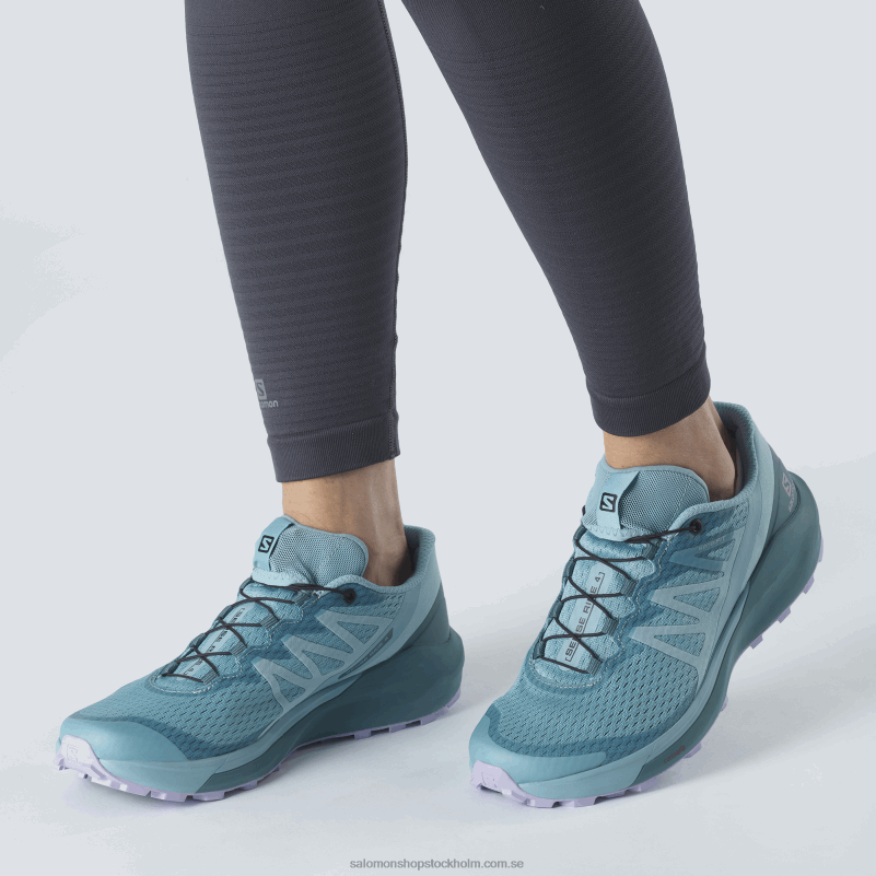 Salomon delphinium blå/gräsand blå/lavendel damlöparskor - sense ride 4 T82RP1537