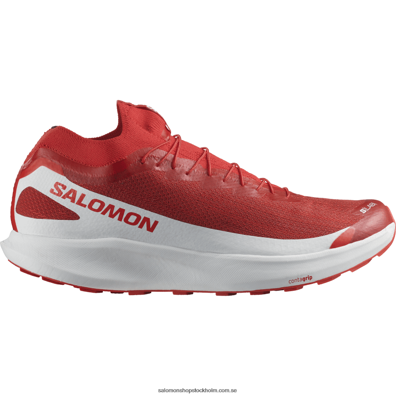 Salomon eldröd/vit terrängskor för dam - s/lab pulsar 2 T82RP1519