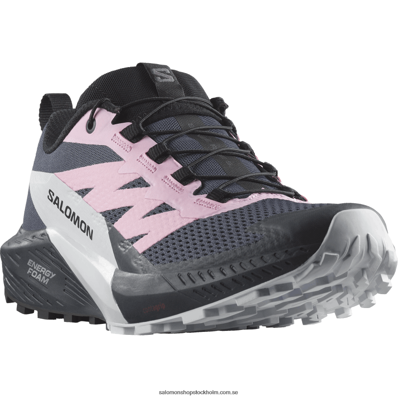 Salomon india bläck/lila dospåse/arctic ice damlöparskor - sense ride 5 T82RP1495