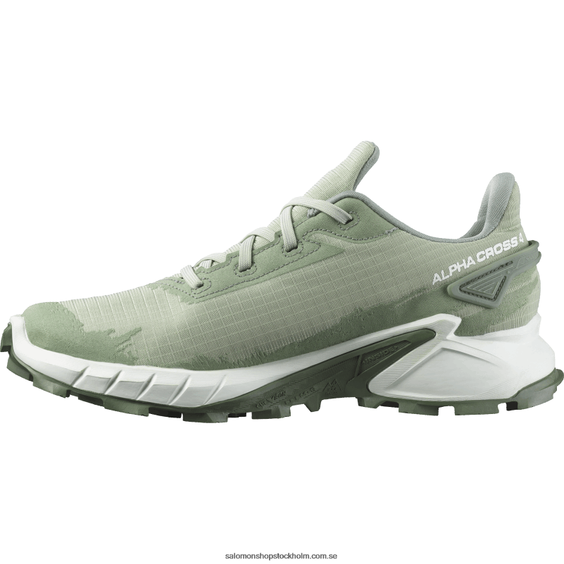 Salomon ökensalvia/vit/lagerkrans löparskor för kvinnor - alphacross 4 gore-tex T82RP1531