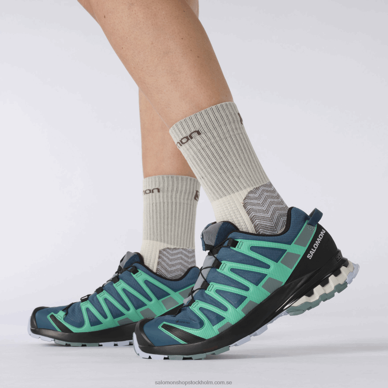 Salomon legion blue/trooper/mint leaf löparskor för dam - xa pro 3d v8 gore-tex T82RP1539