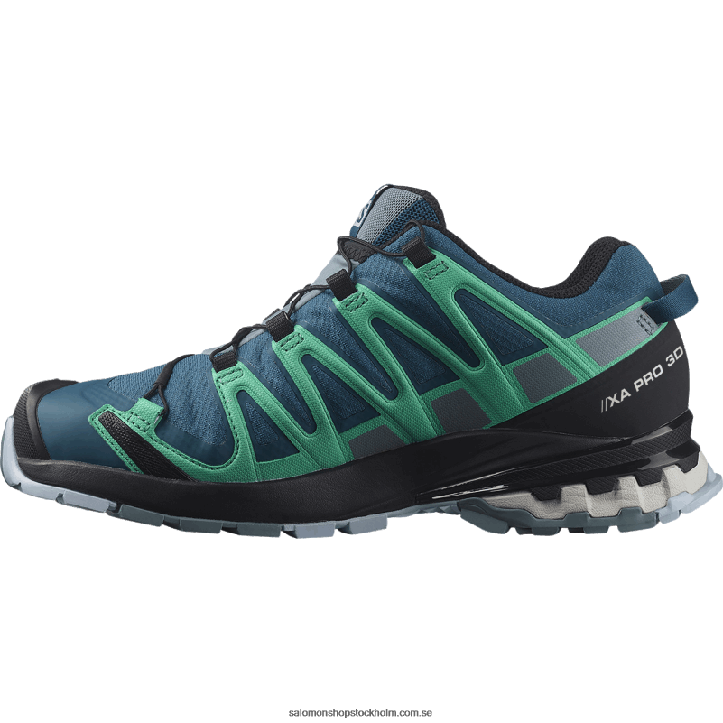 Salomon legion blue/trooper/mint leaf löparskor för dam - xa pro 3d v8 gore-tex T82RP1539