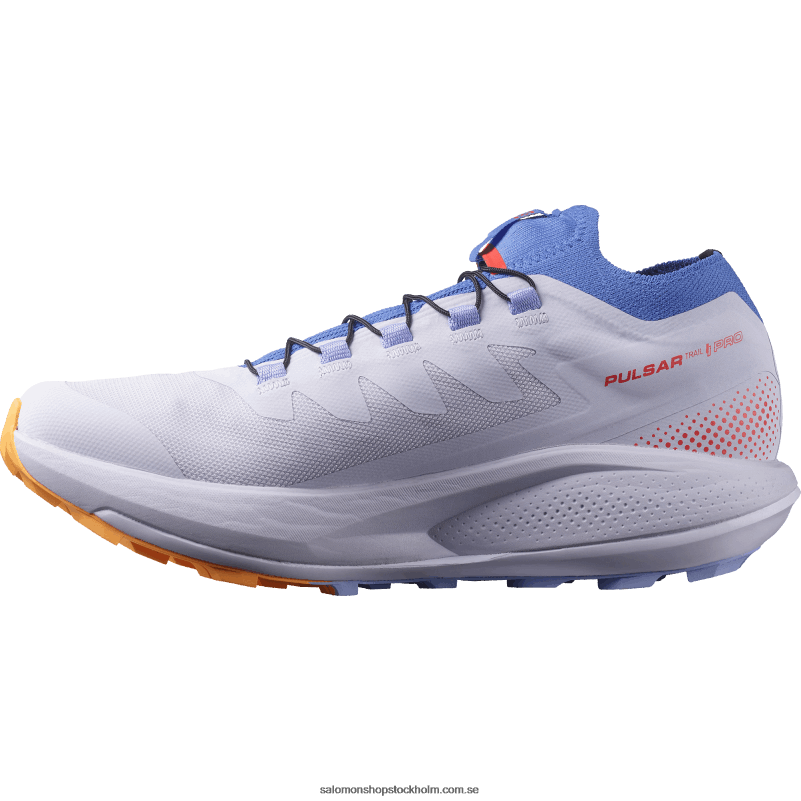 Salomon lila ljung/amparoblå/flammande orange trail löparskor för dam - pulsar trail pro T82RP1534