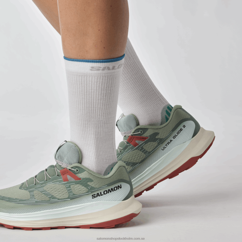 Salomon liljepad/blekt aqua/het sås traillöparskor för dam - ultra glide 2 T82RP1489