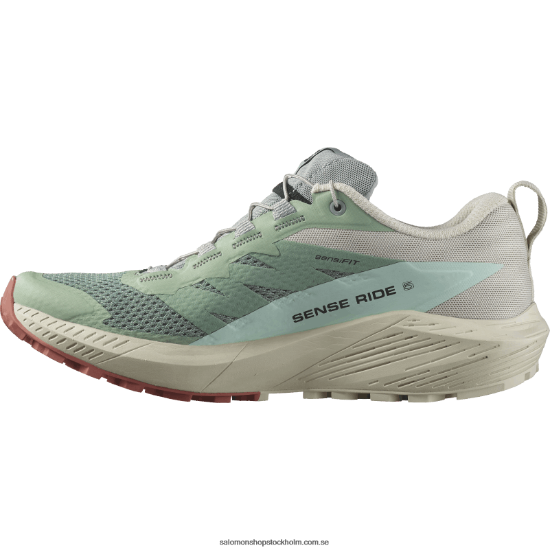 Salomon liljepad/regnig dag/blekt aqua damlöparskor - sense ride 5 T82RP1496