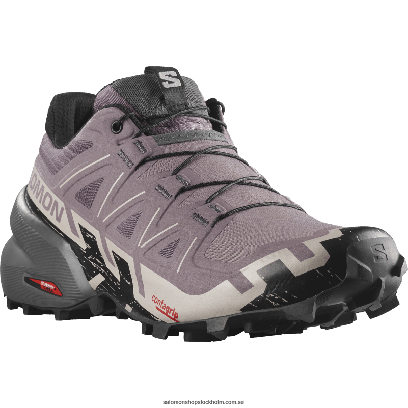 Salomon månlandskap/svart/aska av rosor terrängskor för dam - speedcross 6 bred T82RP1522