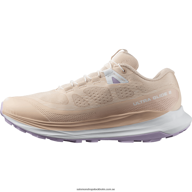 Salomon öm persika/orkidéblomning/vit traillöparskor för dam - ultra glide 2 T82RP1492