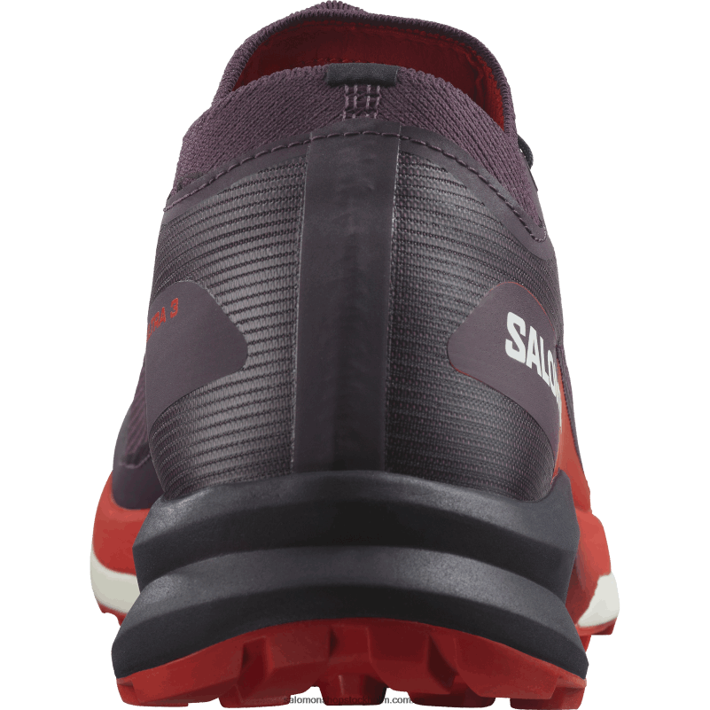 Salomon plommon perfekt/eldröd/vit terrängskor för dam - s/lab ultra 3 T82RP1508