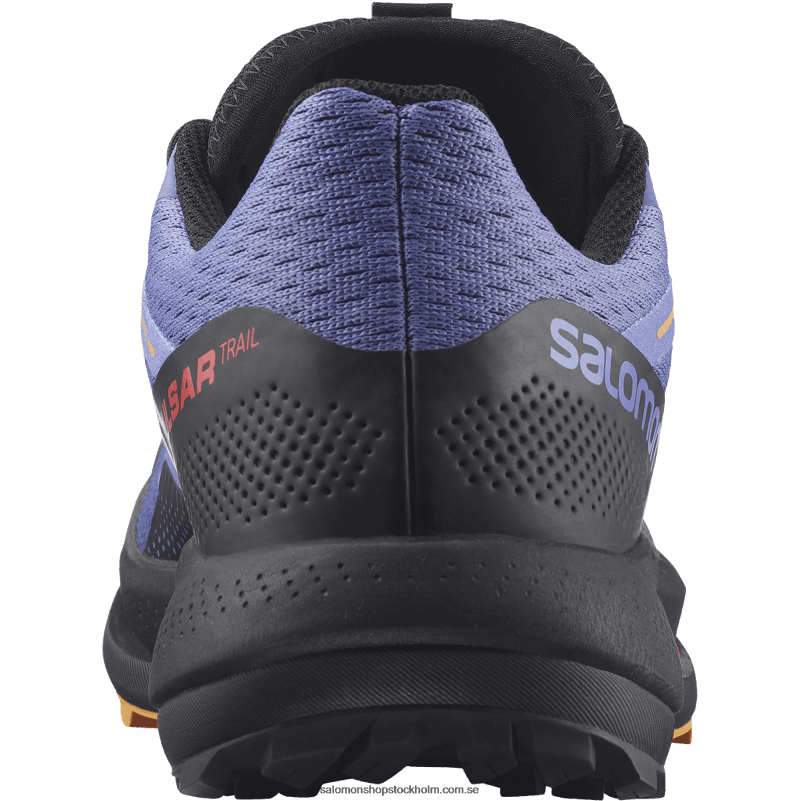 Salomon sammetsmorgon/svart/flammande orange damlöparskor för trail - pulsar trail T82RP1510