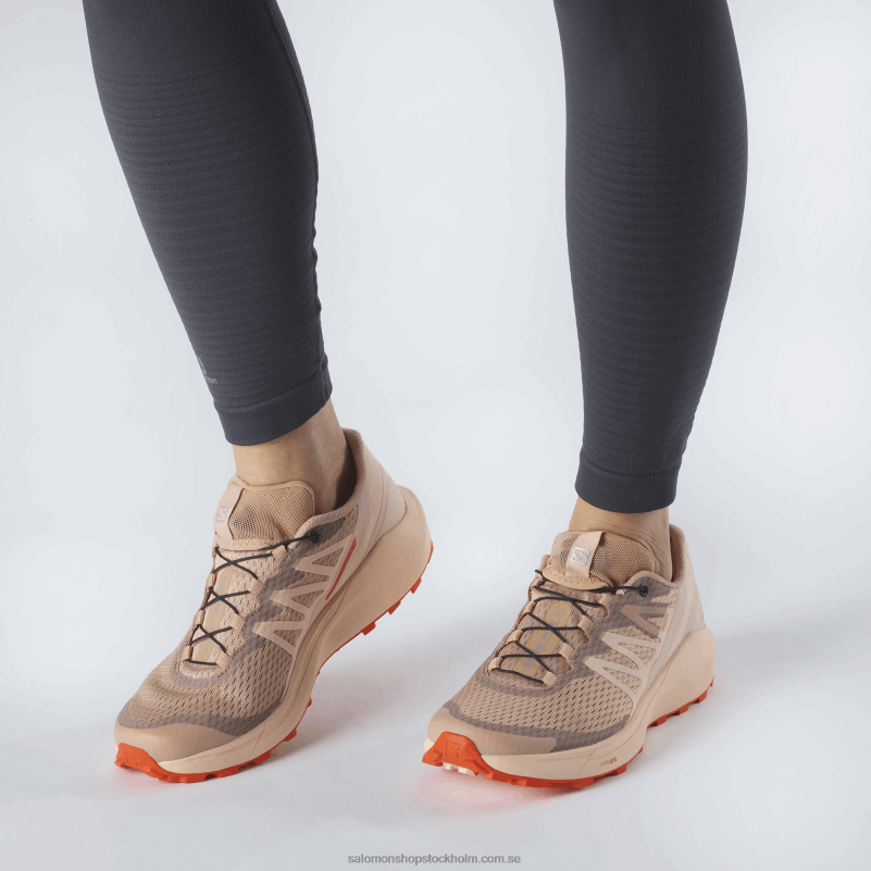 Salomon sirocco/peachy keen/röd orange damlöparskor - sense ride 4 T82RP1536
