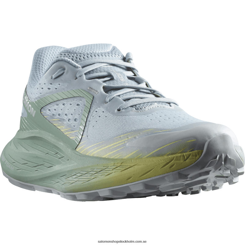 Salomon stenblå/granitgrön/pärlblå trail löparskor dam - glide max tr T82RP1501