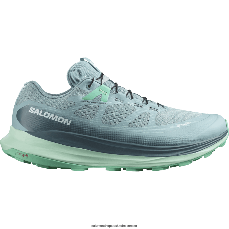 Salomon stenblå/yucca/biscaygrön terrängskor för dam - ultra glide 2 gore-tex T82RP1521