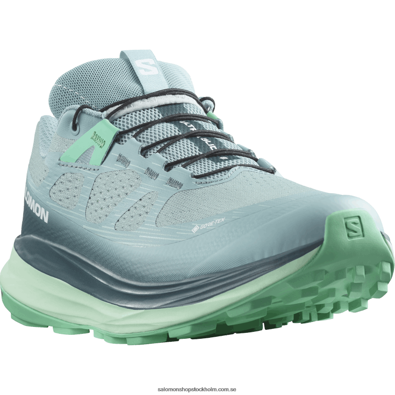 Salomon stenblå/yucca/biscaygrön terrängskor för dam - ultra glide 2 gore-tex T82RP1521