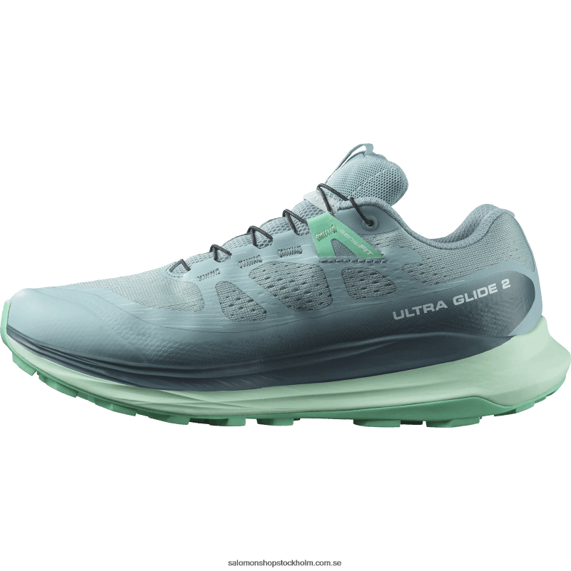 Salomon stenblå/yucca/biscaygrön terrängskor för dam - ultra glide 2 gore-tex T82RP1521