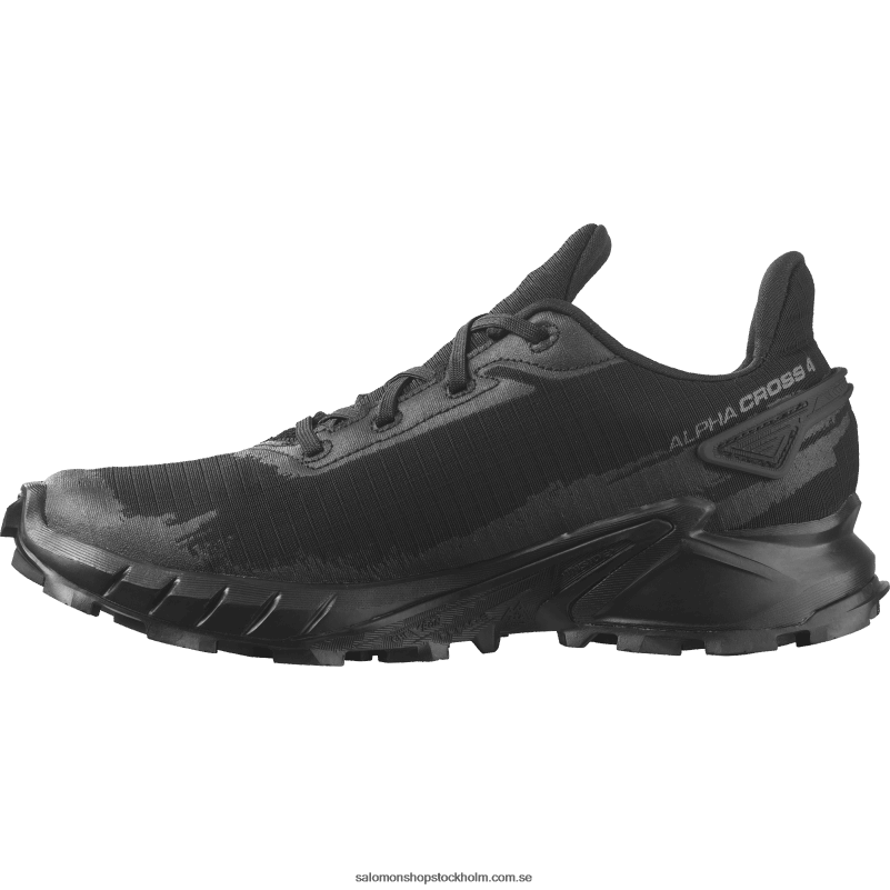 Salomon svart löparskor för kvinnor - alphacross 4 gore-tex T82RP1530
