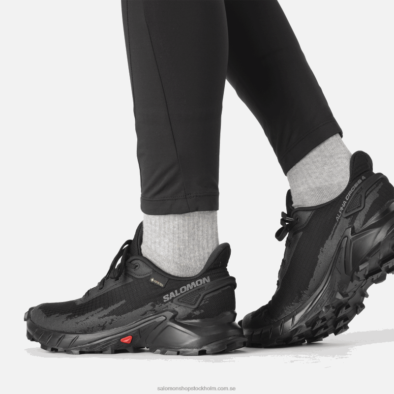 Salomon svart löparskor för kvinnor - alphacross 4 gore-tex T82RP1530