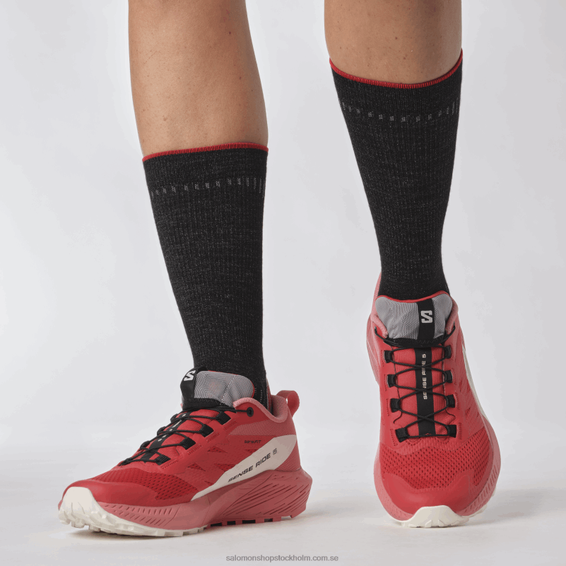 Salomon teros/eldröd/vaniljis damlöparskor - sense ride 5 T82RP1498