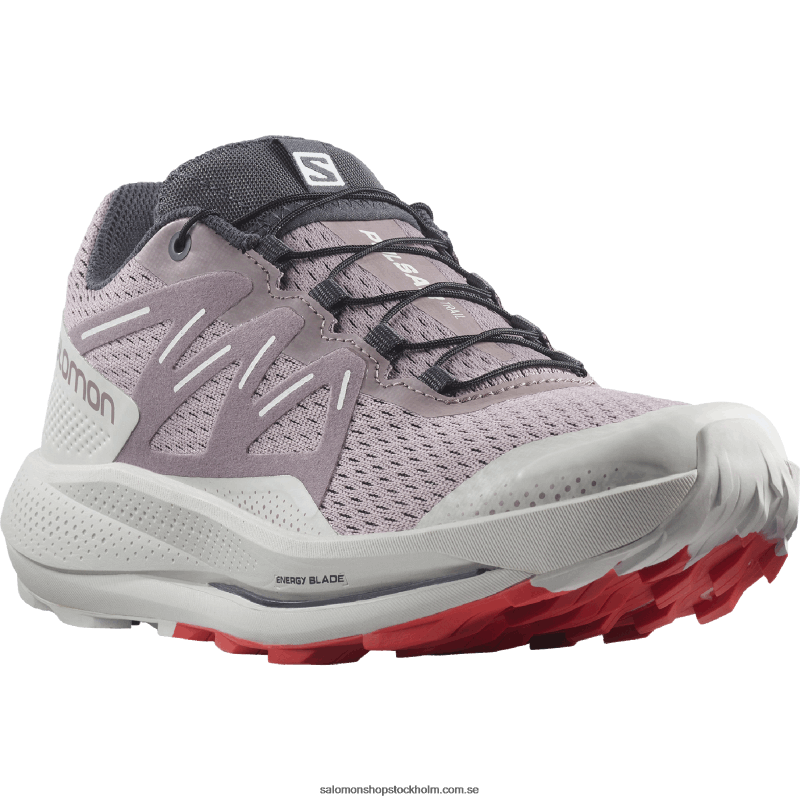 Salomon vaktel/månsten/vallmoröd damlöparskor för trail - pulsar trail T82RP1512