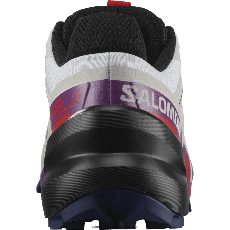 Salomon vit/mousserande druva/eldröd terrängskor för dam - speedcross 6 T82RP1506