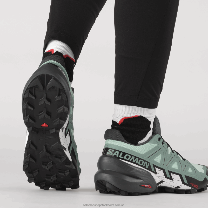 Salomon yucca/ebenholts/vit terrängskor för dam - speedcross 6 T82RP1505