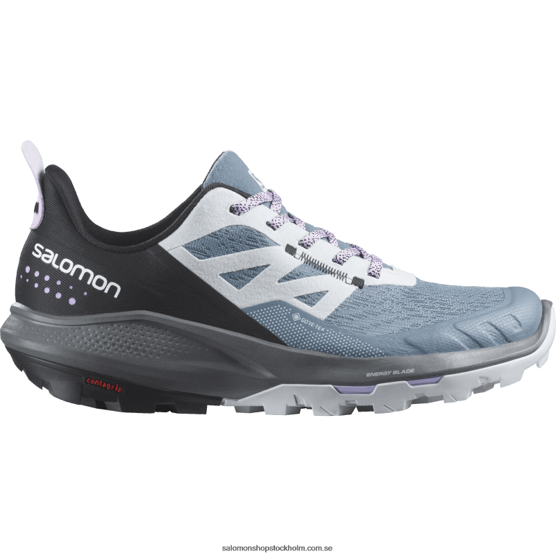 Salomon Kinablått/arktisk is/orkidéblomning damvandringsskor - outpulse gore-tex T82RP1124