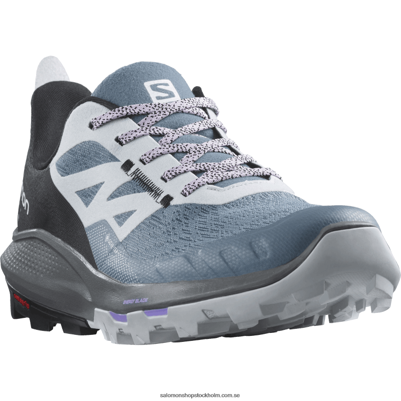 Salomon Kinablått/arktisk is/orkidéblomning damvandringsskor - outpulse gore-tex T82RP1124