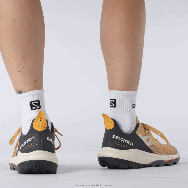 Salomon bockhornsklöver/ebenholts/flammande orange damvandringsskor - outpulse T82RP1281