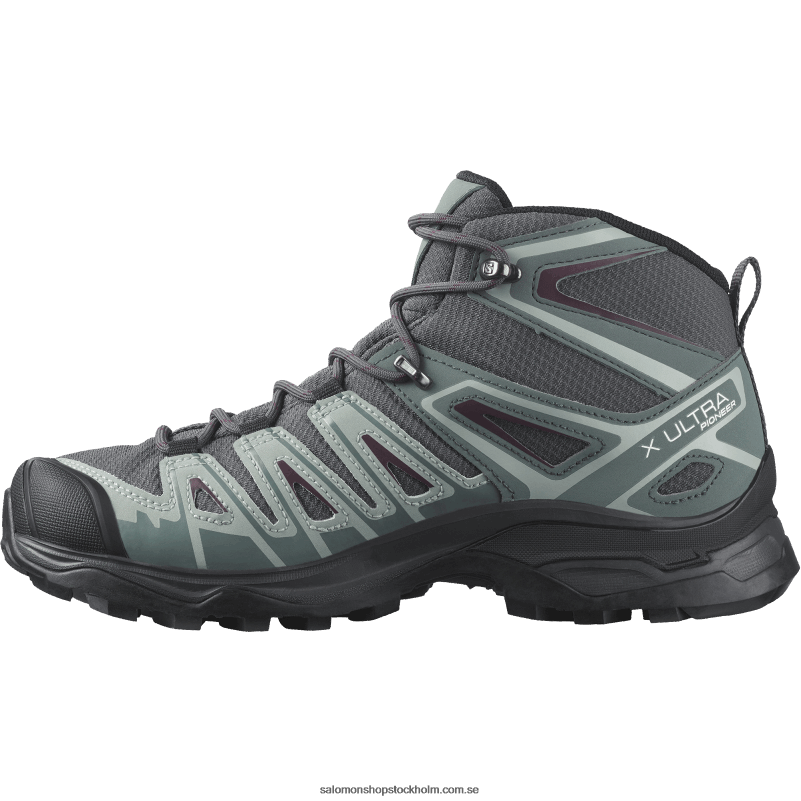 Salomon ebenholts/stormigt väder/vinprovning damvandringskängor - x ultra pioneer mid clima vattentät T82RP1277