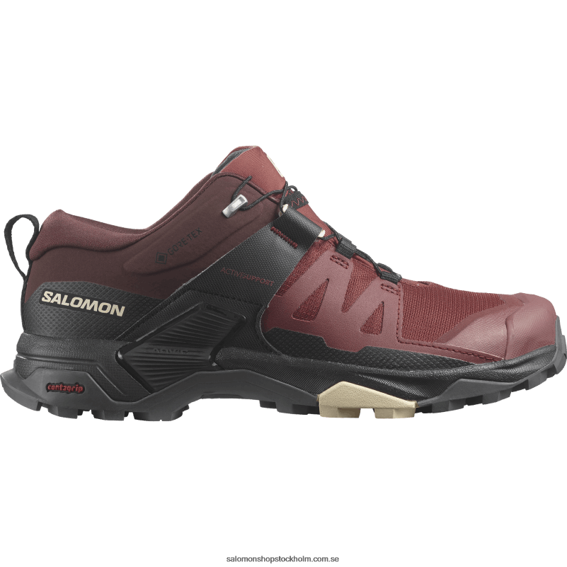 Salomon galnare brun/svart/blekt sand damvandringsskor - x ultra 4 gore-tex T82RP1140