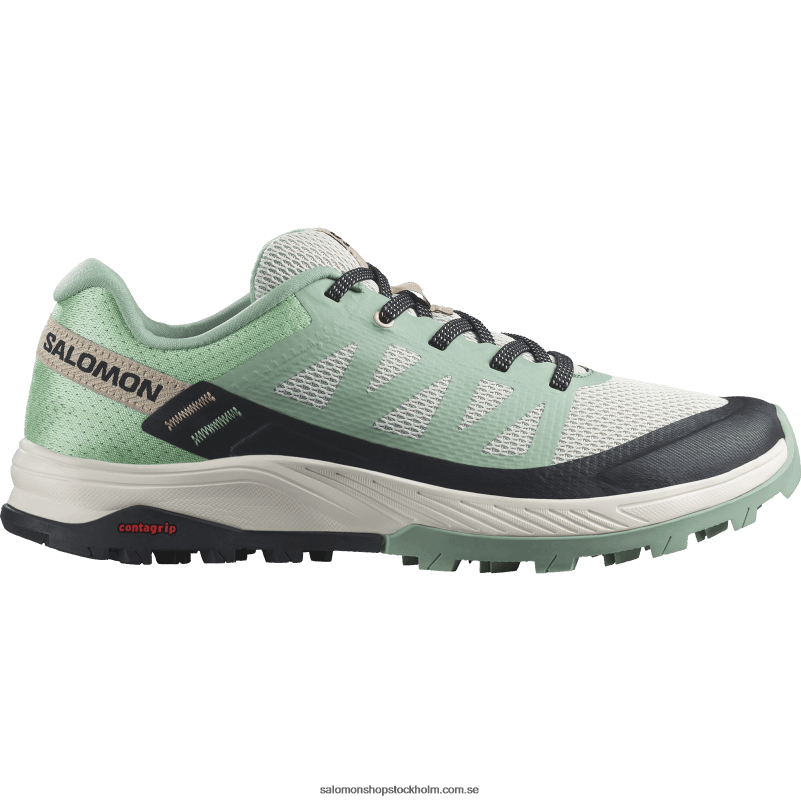 Salomon granitgrön/grön ask/mör persika damvandringsskor - outrise T82RP1279