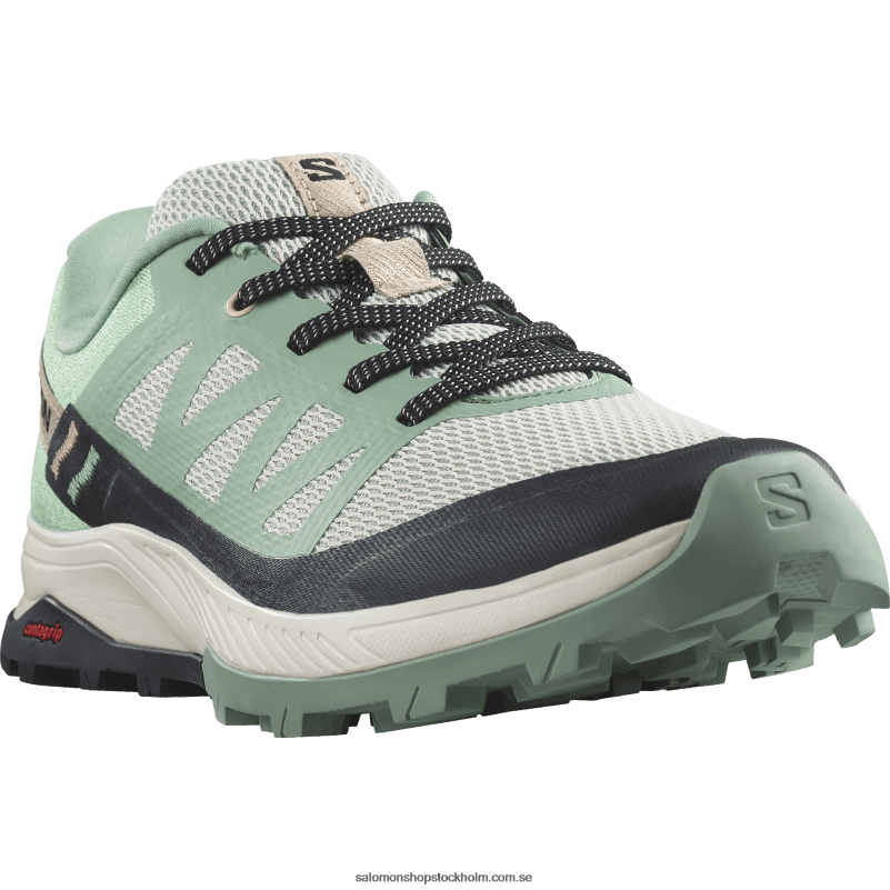 Salomon granitgrön/grön ask/mör persika damvandringsskor - outrise T82RP1279