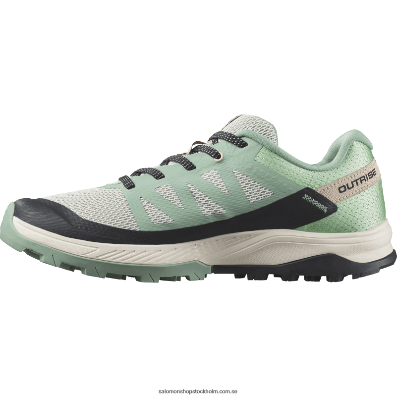 Salomon granitgrön/grön ask/mör persika damvandringsskor - outrise T82RP1279