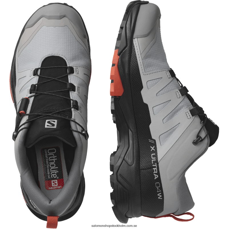 Salomon legering/tyst skugga/bränd sienna damvandringsskor - x ultra 4 vid gore-tex T82RP739