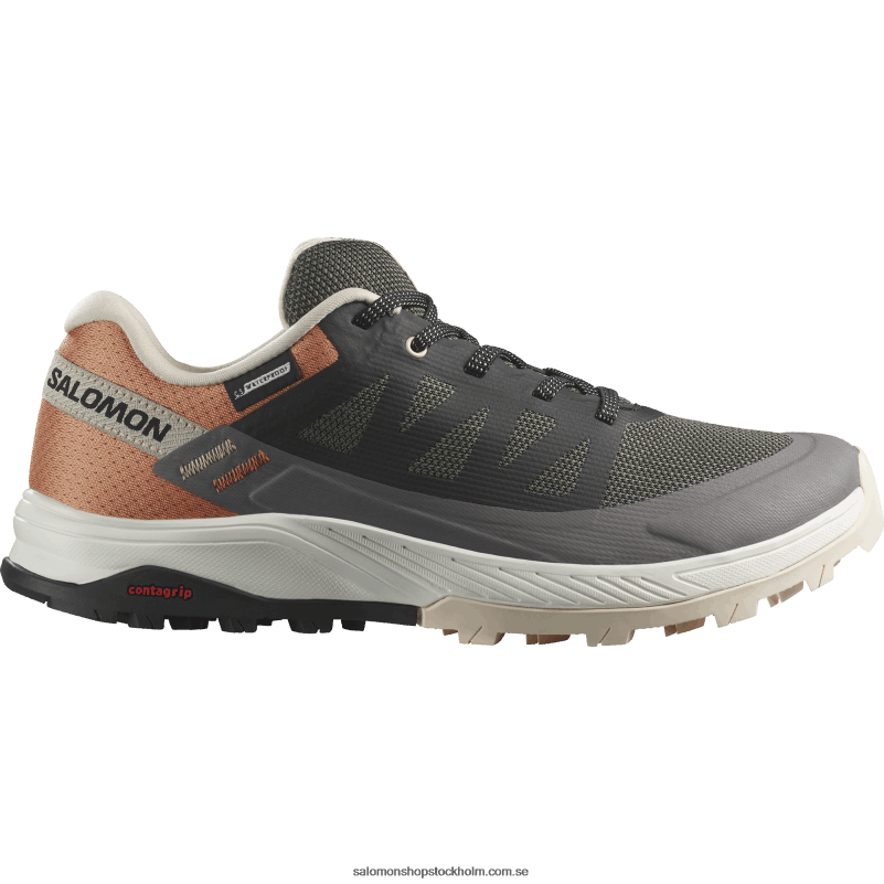 Salomon magnet/svart/korallguld damvandringsskor - outrise clima vattentät T82RP1144