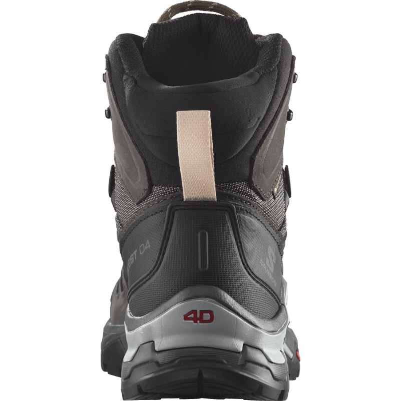 Salomon magnet/svart/solkyss vandringskängor i läder för kvinnor - quest 4 gore-tex T82RP1128