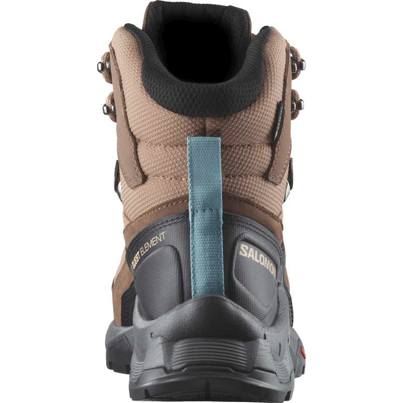 Salomon mockamousse/tenn/marinblå vandringskängor i läder för kvinnor - quest element gore-tex T82RP1135