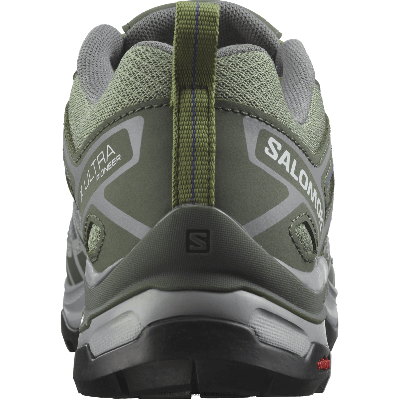 Salomon oljegrön/ricingrå/amparoblå vandringsskor för dam - x ultra pioneer aero T82RP1121