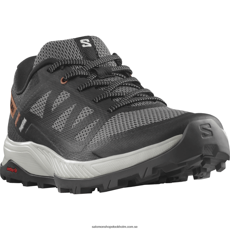 Salomon plommonkattunge/svart/korallguld damvandringsskor - outrise T82RP1280