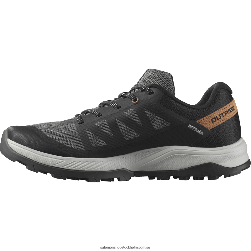 Salomon plommonkattunge/svart/korallguld damvandringsskor - outrise T82RP1280