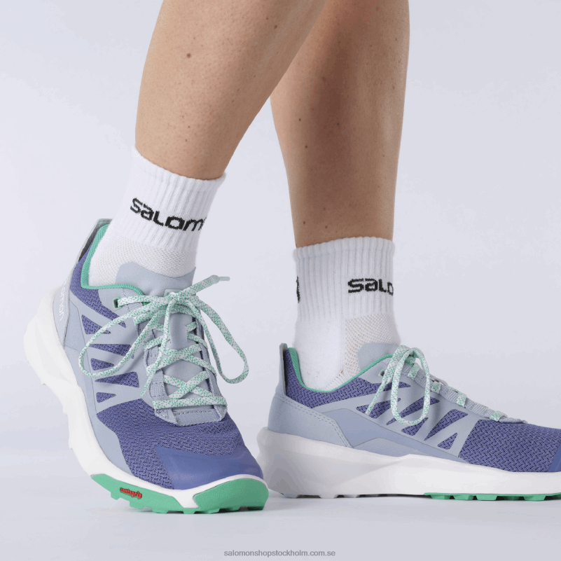 Salomon sammetsmorgon/zenblått/mintblad damvandringsskor - patrull T82RP1127