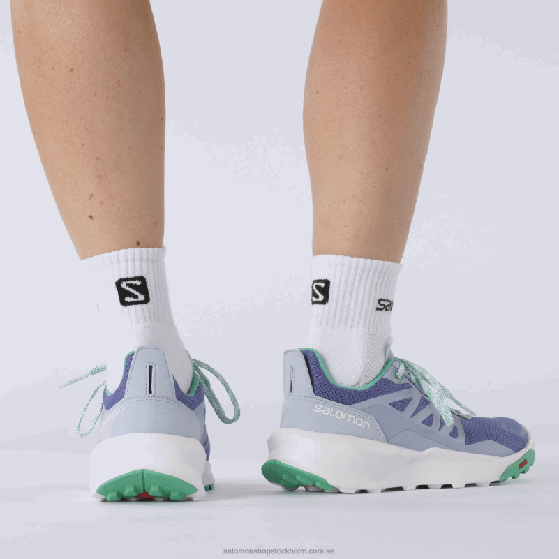 Salomon sammetsmorgon/zenblått/mintblad damvandringsskor - patrull T82RP1127