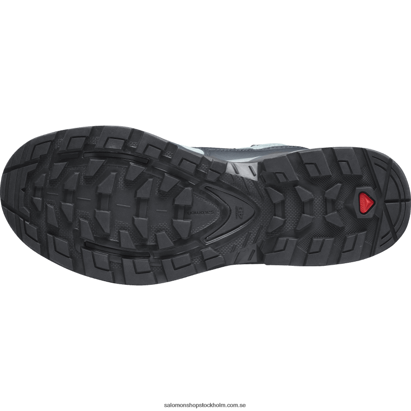 Salomon skiffer/trooper/opalblå vandringskängor i läder för kvinnor - quest 4 gore-tex T82RP1129