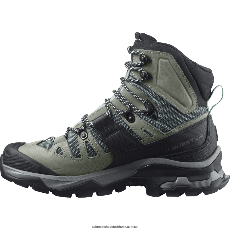 Salomon skiffer/trooper/opalblå vandringskängor i läder för kvinnor - quest 4 gore-tex T82RP1129