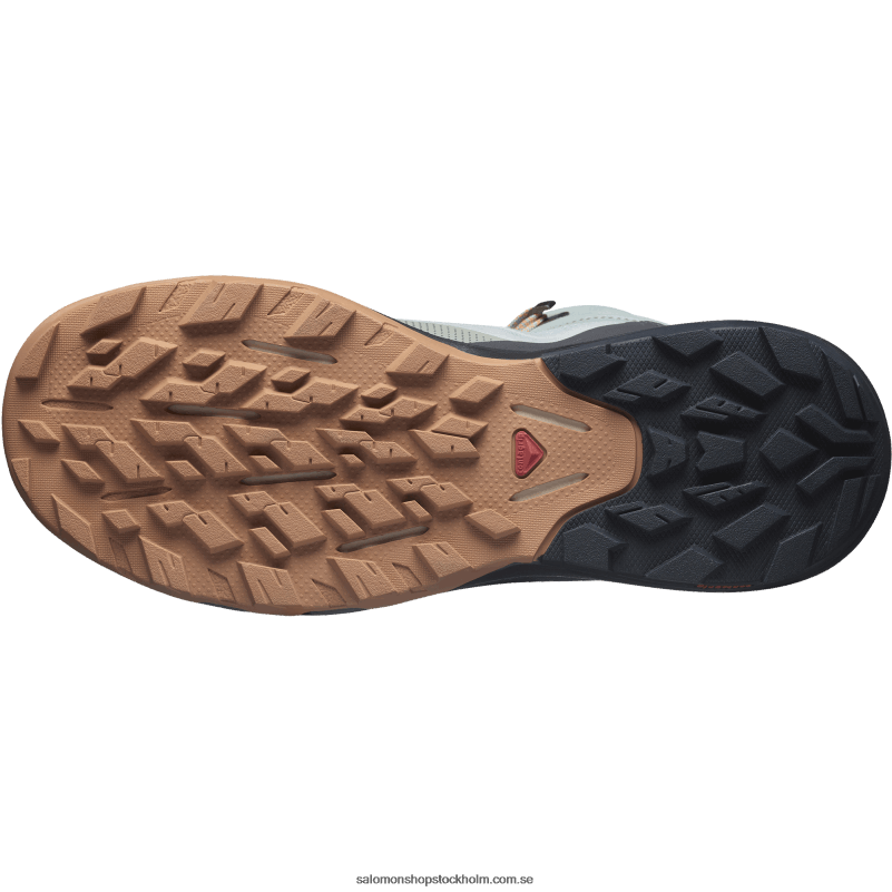 Salomon smidesjärn/ebenholts/flammande orange dam vandringskängor - outpulse mid gore-tex T82RP1115