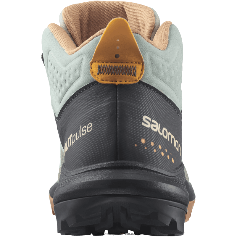 Salomon smidesjärn/ebenholts/flammande orange dam vandringskängor - outpulse mid gore-tex T82RP1115