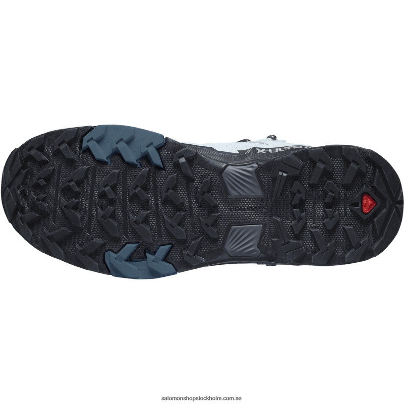 Salomon stenbrott/svart/legionsblå dam vandringskängor - x ultra 4 mid wide gore-tex T82RP1141